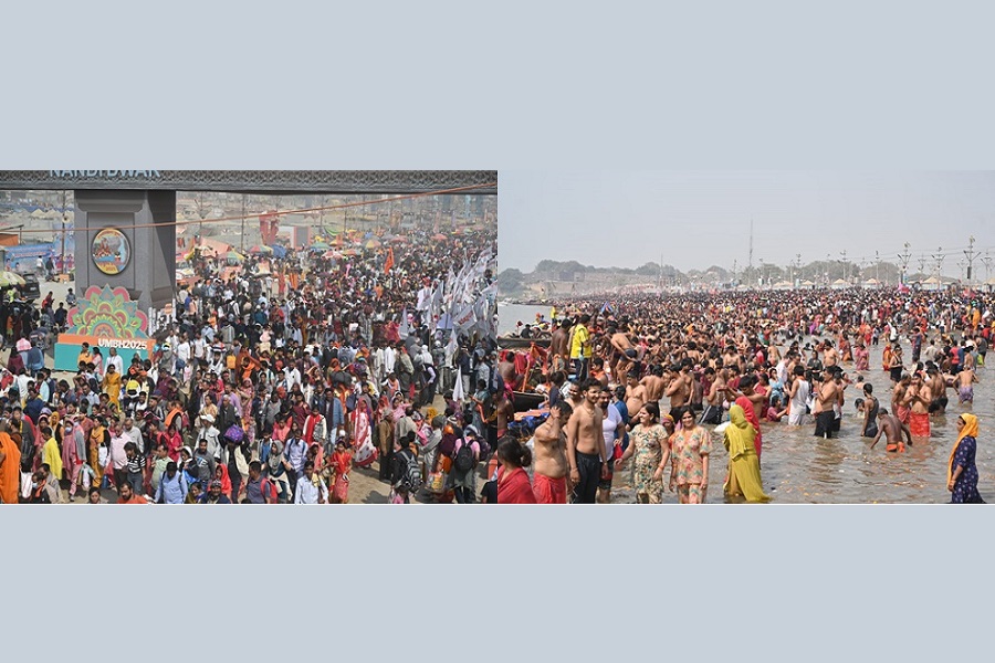 Over 1 crore take holy dip in Triveni Sangam by noon on Maha Shivratri