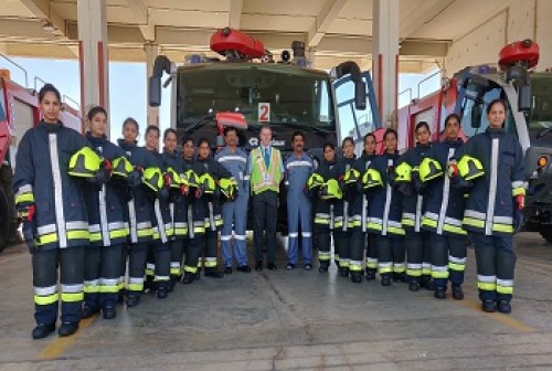 Bengaluru airport inducts 14 women firefighters into its crew