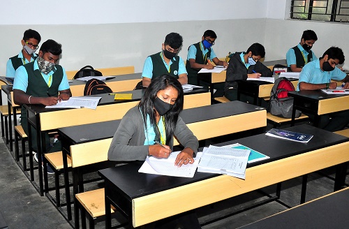 Karnataka : Schools, pre-university colleges reopen after nine months