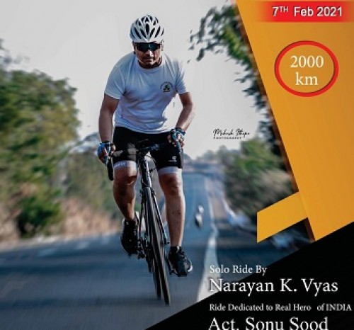 Cyclist dedicates 2,000-km ride to Sonu Sood