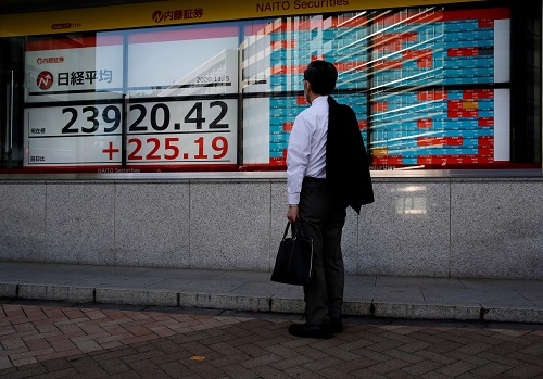 Asian stocks ease as caution persists despite calmer markets
