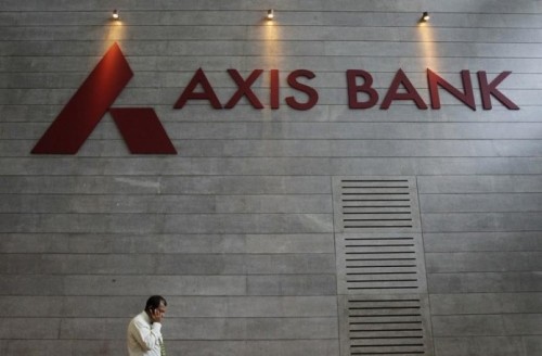 Axis Bank trades higher on the BSE