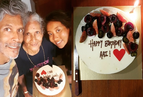 Milind Soman's b'day wishes for mom: 'Celebrating 82 years healthy, fit and happy'