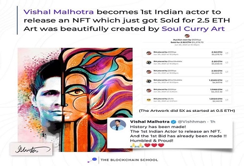 Vishal Malhotra becomes first Indian actor to release art through Non-Fungible Token