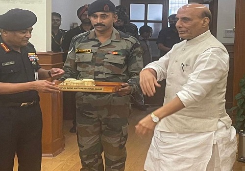 Defence Minister Rajnath Singh hands over multiple indigenous weapons to Army