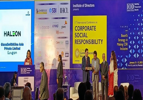 GlaxoSmithKline Asia Private Limited, Gurugram wins Coveted Golden Peacock Award for Corporate Social Responsibility for 2022