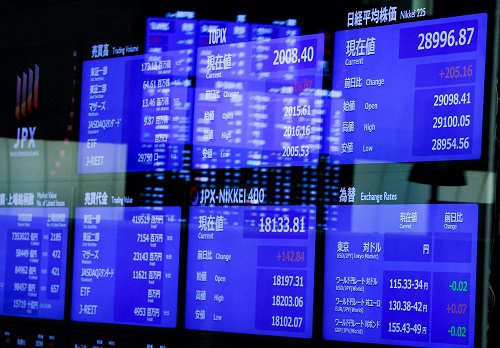 Asia stocks fall, dollar stands firm after sticky U.S. CPI
