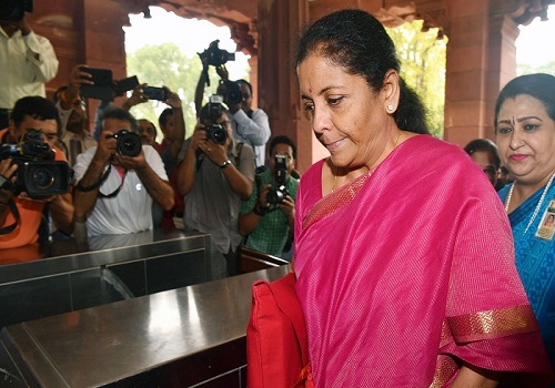 Finance Minister Nirmala Sitharaman reaches Parliament to attend Union Cabinet meeting