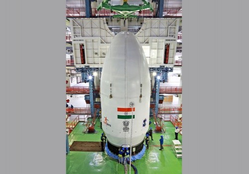 Chandrayaan-3 spacecraft mated at top of India`s heavy lift rocket LVM3