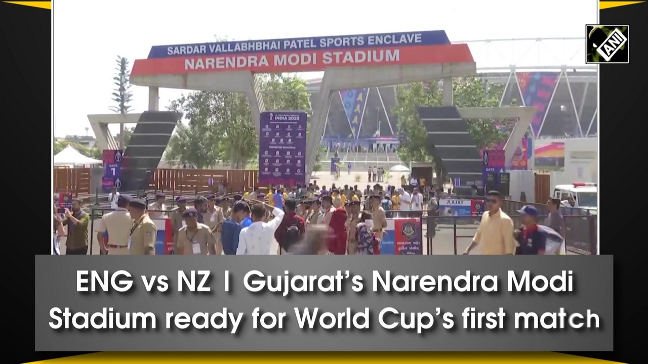 ENG vs NZ Gujarat`s Narendra Modi Stadium ready for World Cup`s first match