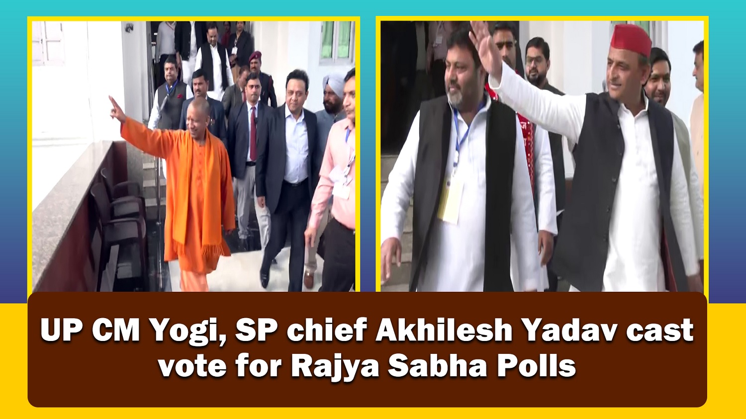 UP CM Yogi, SP chief Akhilesh Yadav cast vote for Rajya Sabha Polls