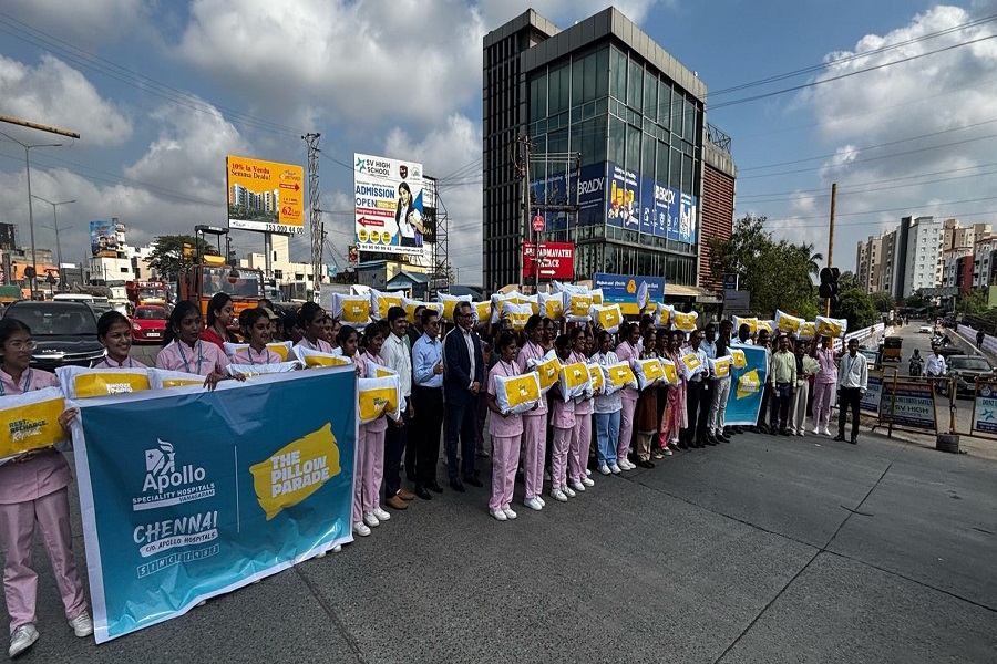 Apollo Specialty Hospitals Vanagaram leads Indias first Sleep Chain - The Pillow Parade on World Sleep Day