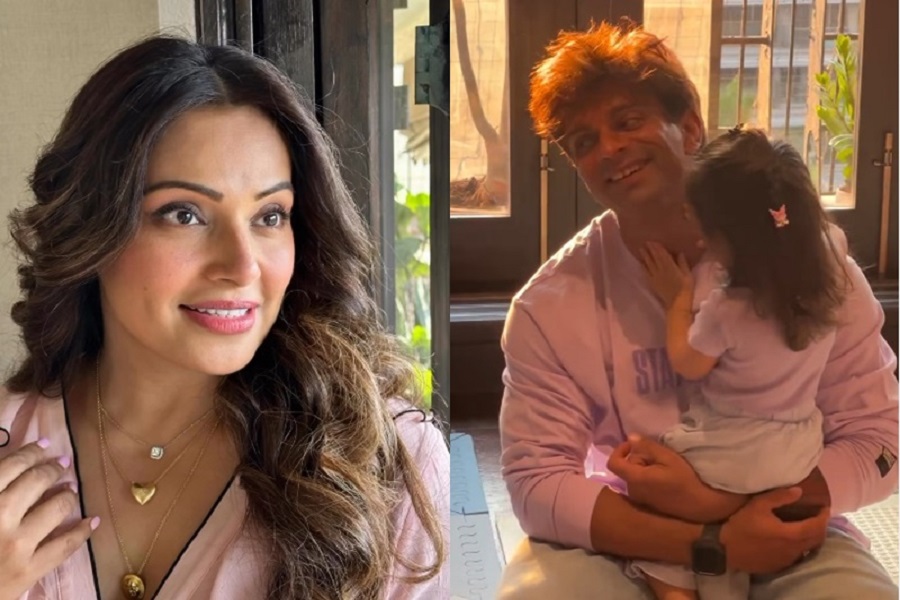 Bipasha Basu captures heartwarming moment of Karan Singh Grover holding daughter Devi in his arms