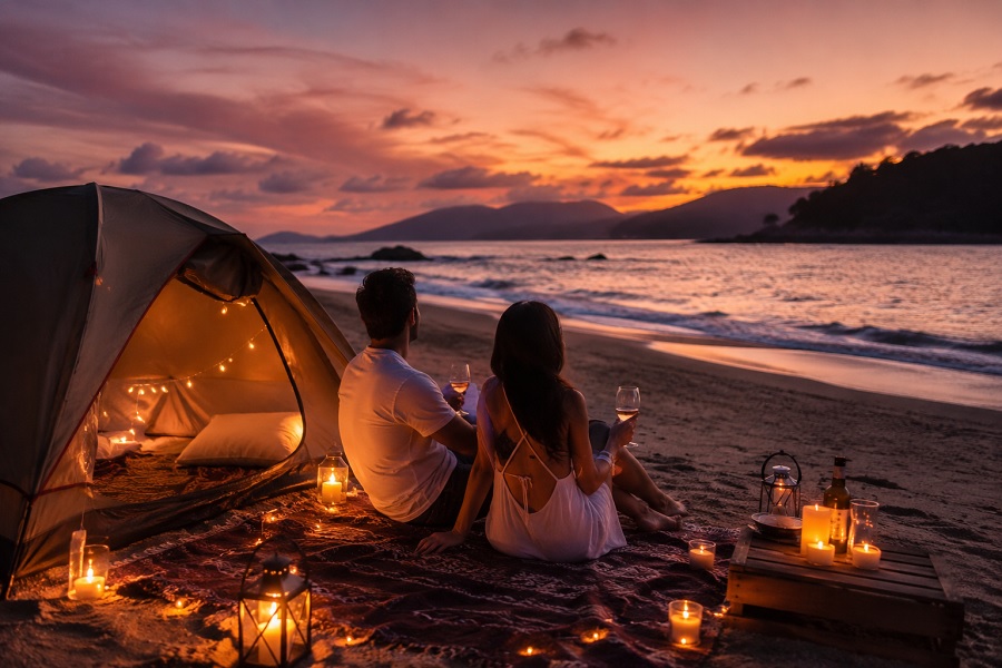 Couple beach camping ideas