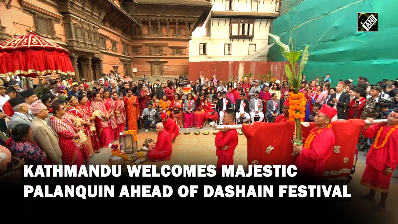 Ahead of Dashain Festival, Assortment palanquin arrives in Kathmandu