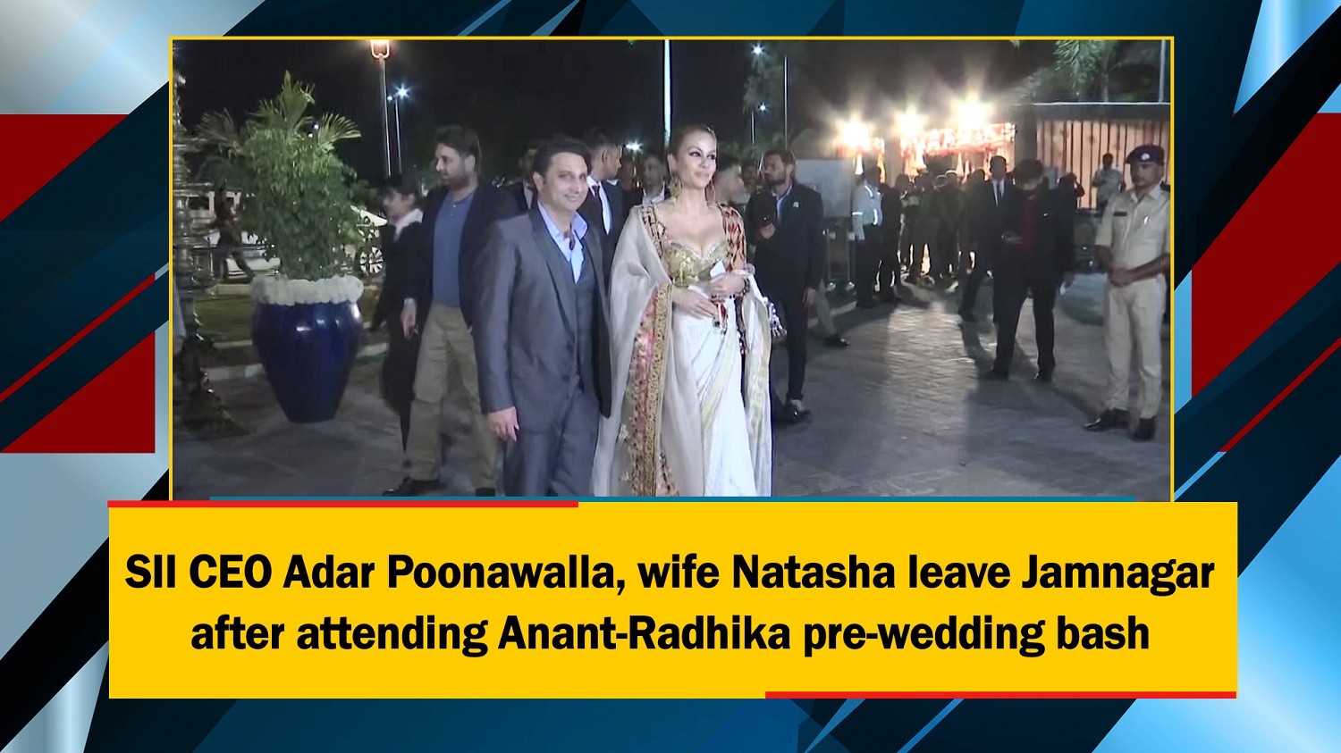 SII CEO Adar Poonawalla` wife Natasha leave Jamnagar after attending Anant-Radhika pre-wedding bash