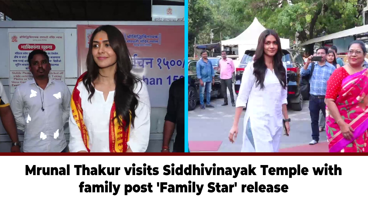 Mrunal Thakur visits Siddhivinayak Temple with family post `Family Star` release