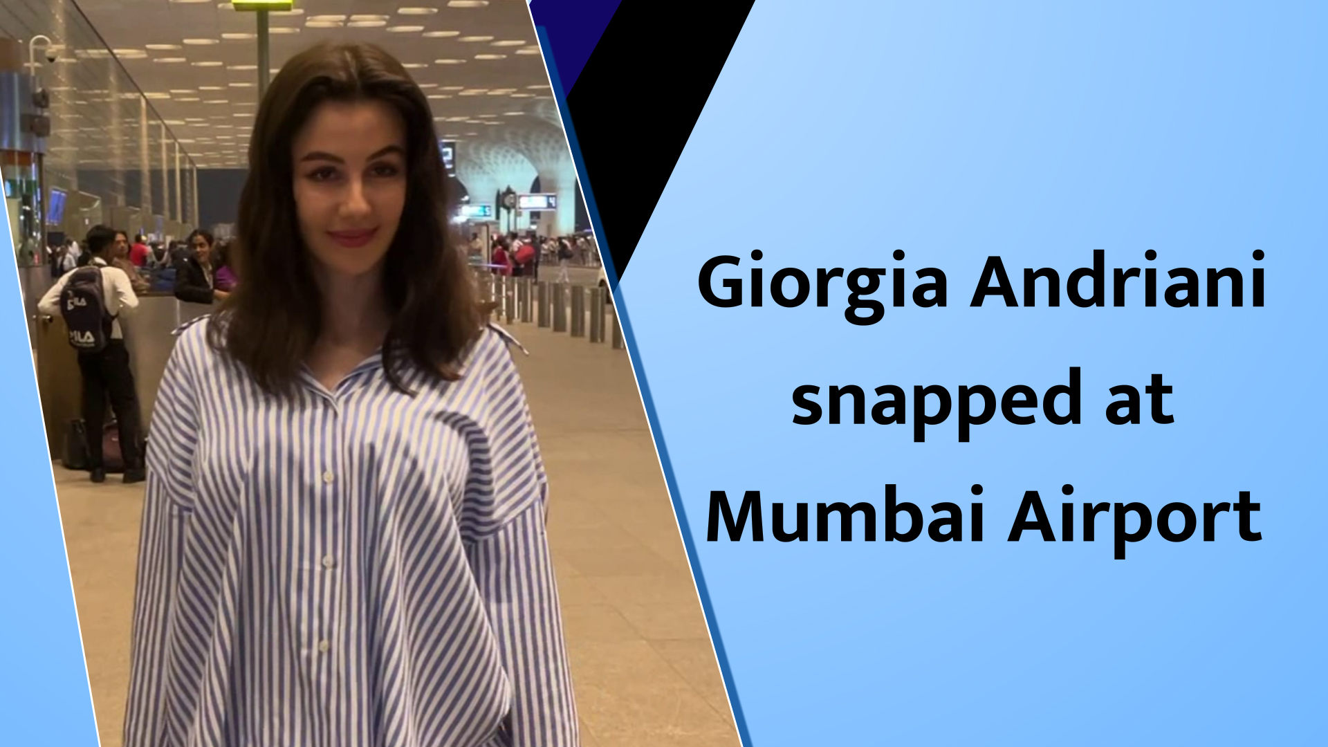 Giorgia Andriani snapped at Mumbai Airport