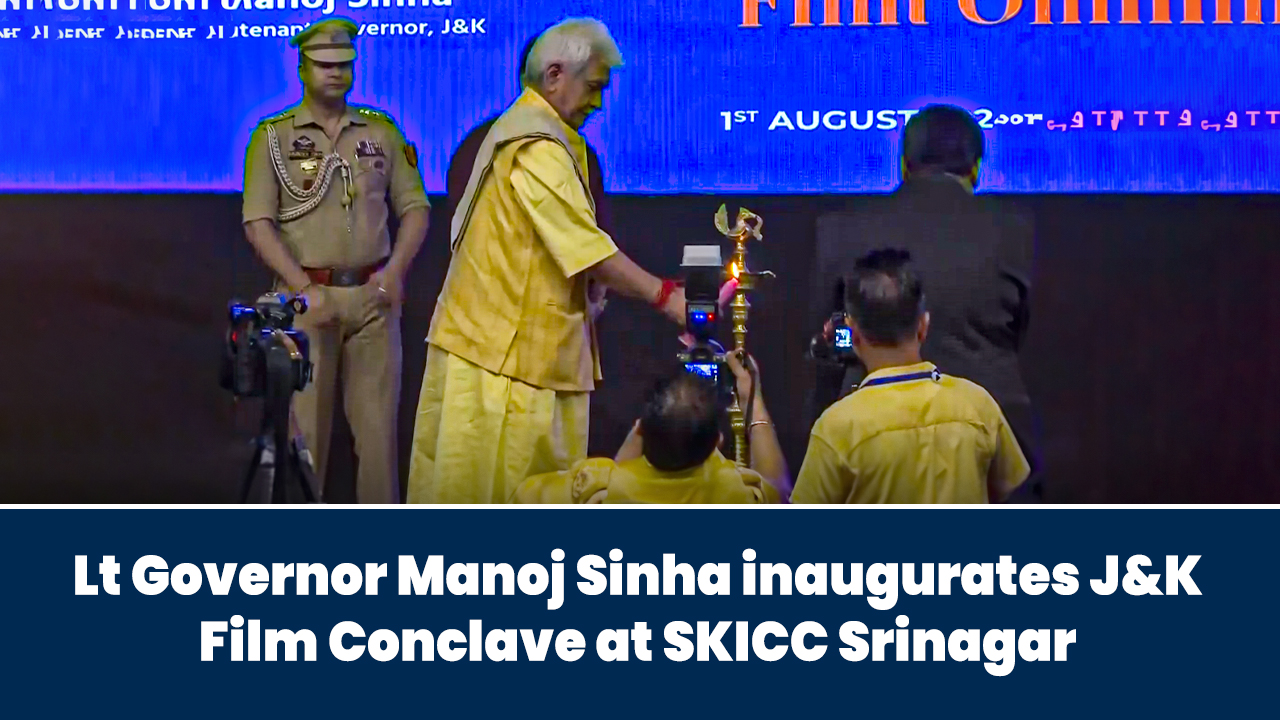 Lt Governor Manoj Sinha inaugurates J&K Film Conclave at SKICC Srinagar