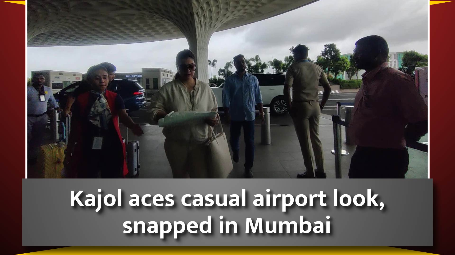 Kajol aces casual airport look, snapped in Mumbai