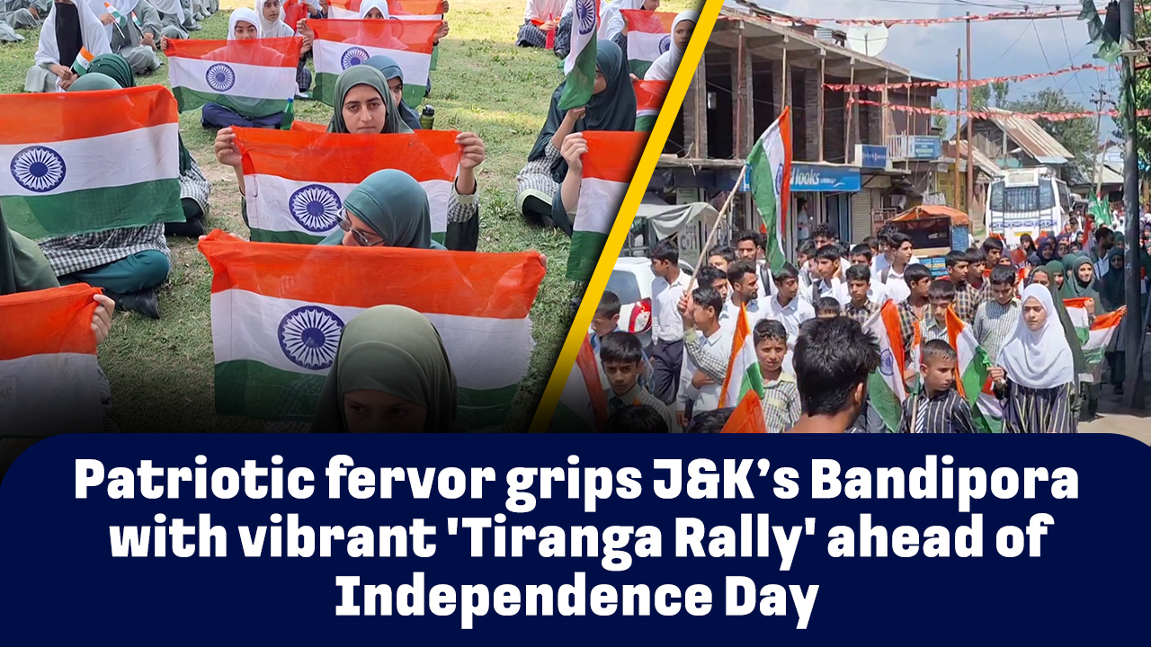 Patriotic fervor grips J&K`s Bandipora with vibrant `Tiranga Rally` ahead of Independence Day