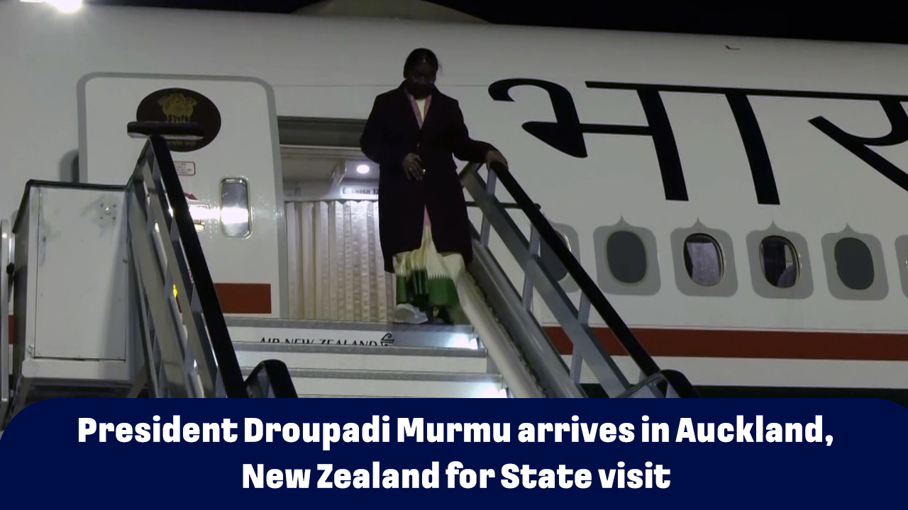 President Droupadi Murmu arrives in Auckland, New Zealand for State visit