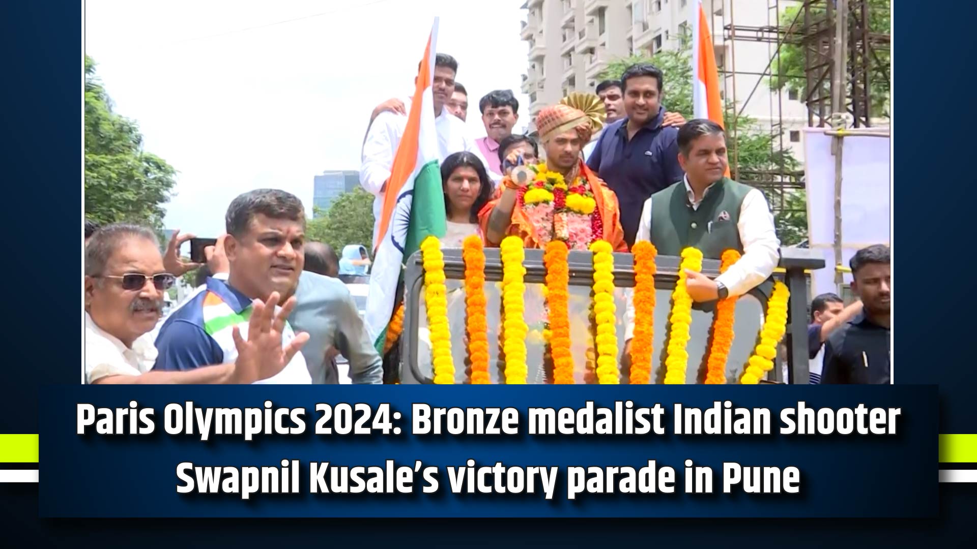 Paris Olympics 2024: Bronze medalist Indian shooter Swapnil Kusales victory parade in Pune