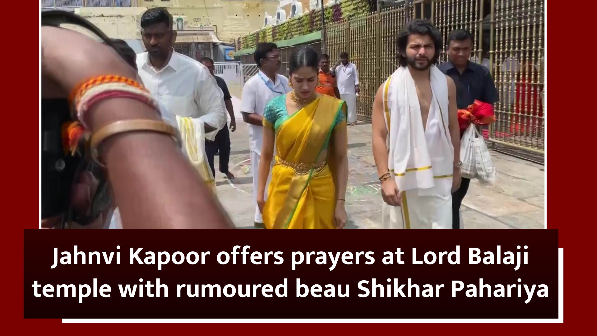 Jahnvi Kapoor offers prayers at Lord Balaji temple with rumoured beau Shikhar Pahariya