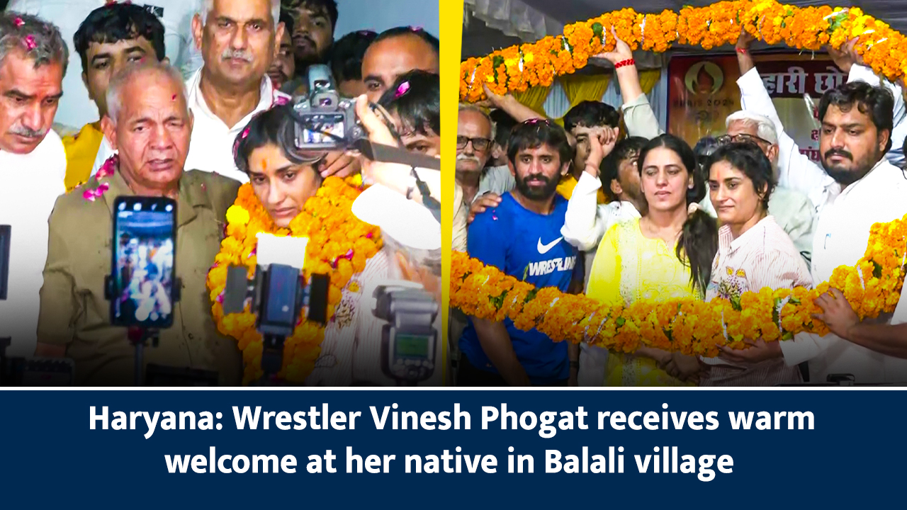 Wrestler Vinesh Phogat receives warm welcome at her native Balali village