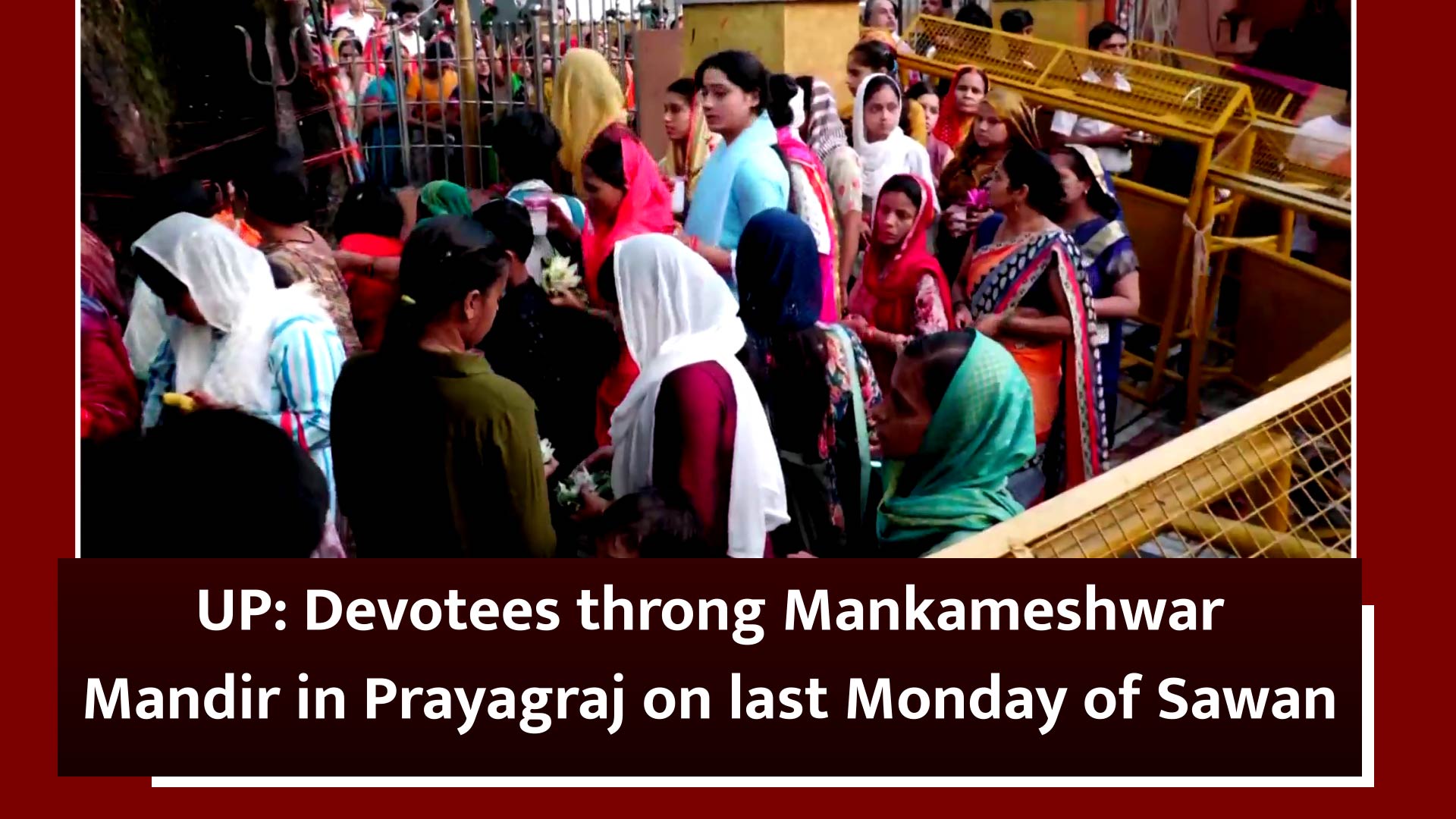 Devotees throng Mankameshwar Mandir in Prayagraj on last Monday of Sawan