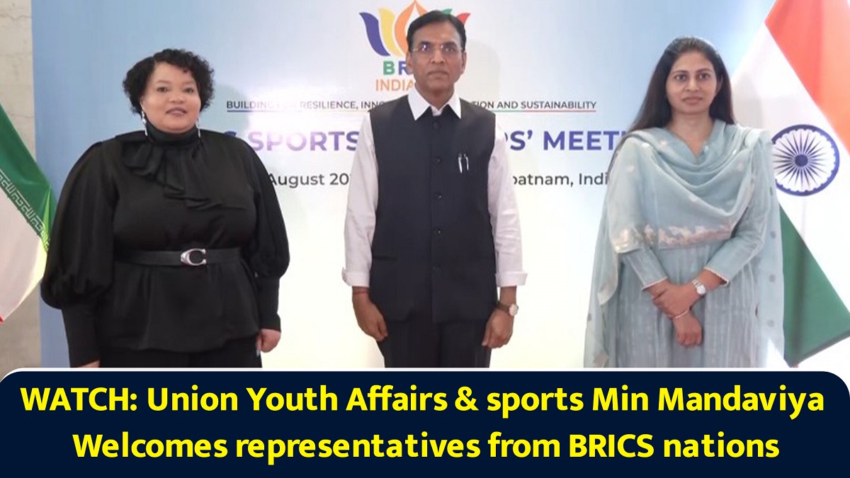 Union youth affairs and sports Min Mandaviya welcomes representatives from BRICS nations