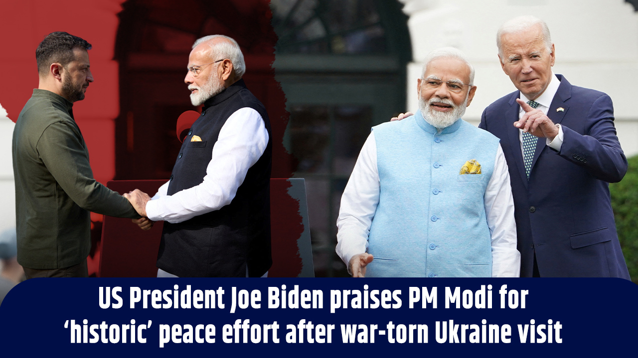 US President Joe Biden praises PM Narendra Modi for `historic` peace effort after war-torn Ukraine visit