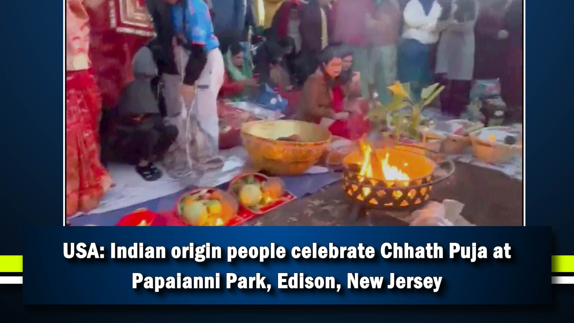 USA: Indian origin people celebrate Chhath Puja at Papaianni Park, Edison, New Jersey