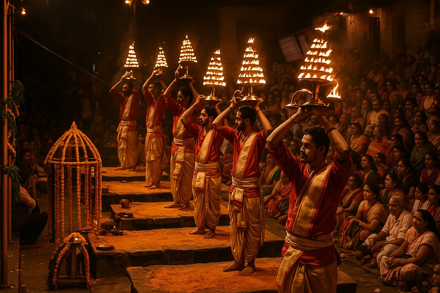 Ganga Aarti: A Majestic Celebration of Spiritual Devotion on the Ghats of Varanasi