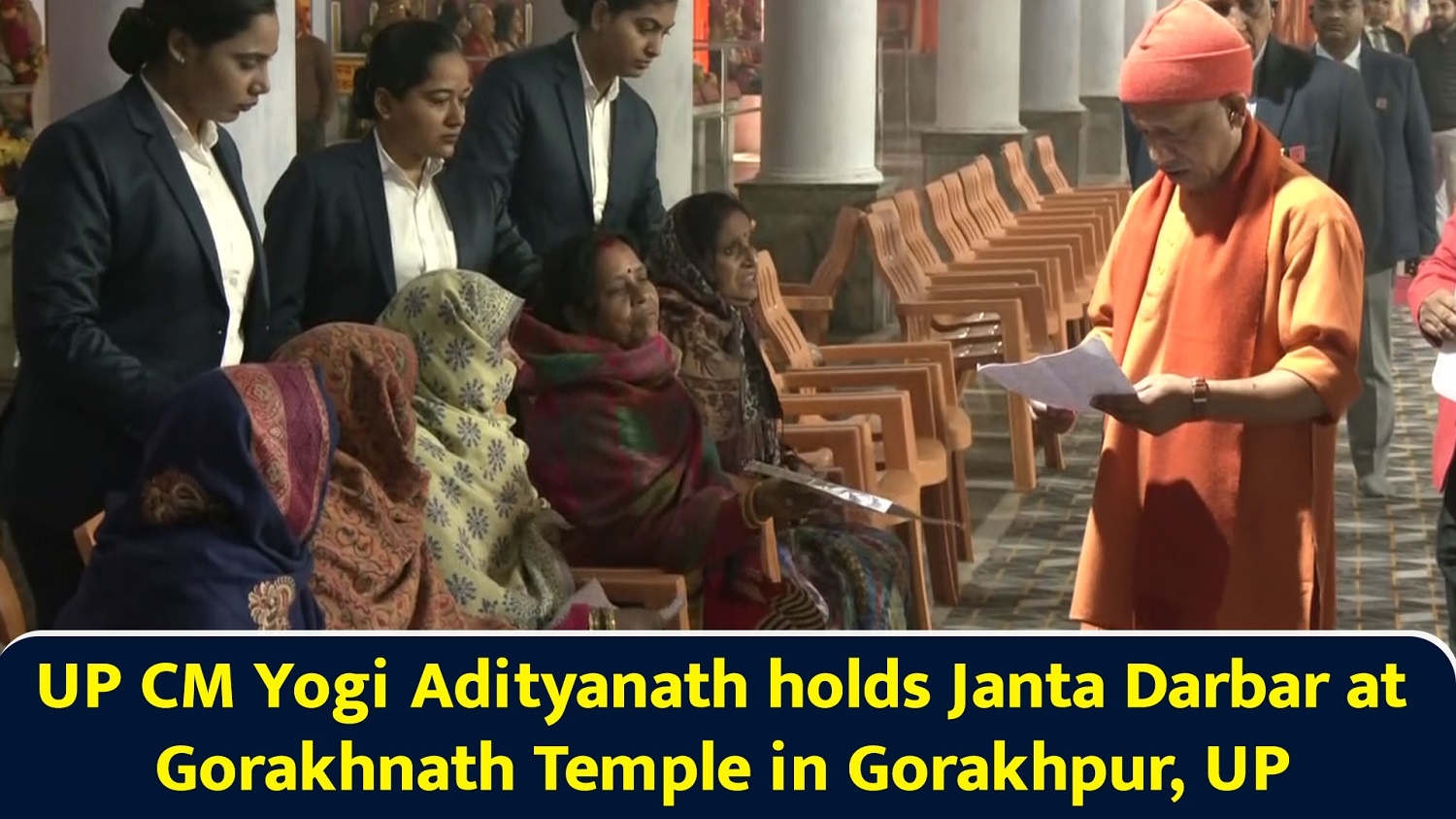 UP CM Yogi Adityanath holds Janta Darbar at Gorakhnath Temple in Gorakhpur, UP
