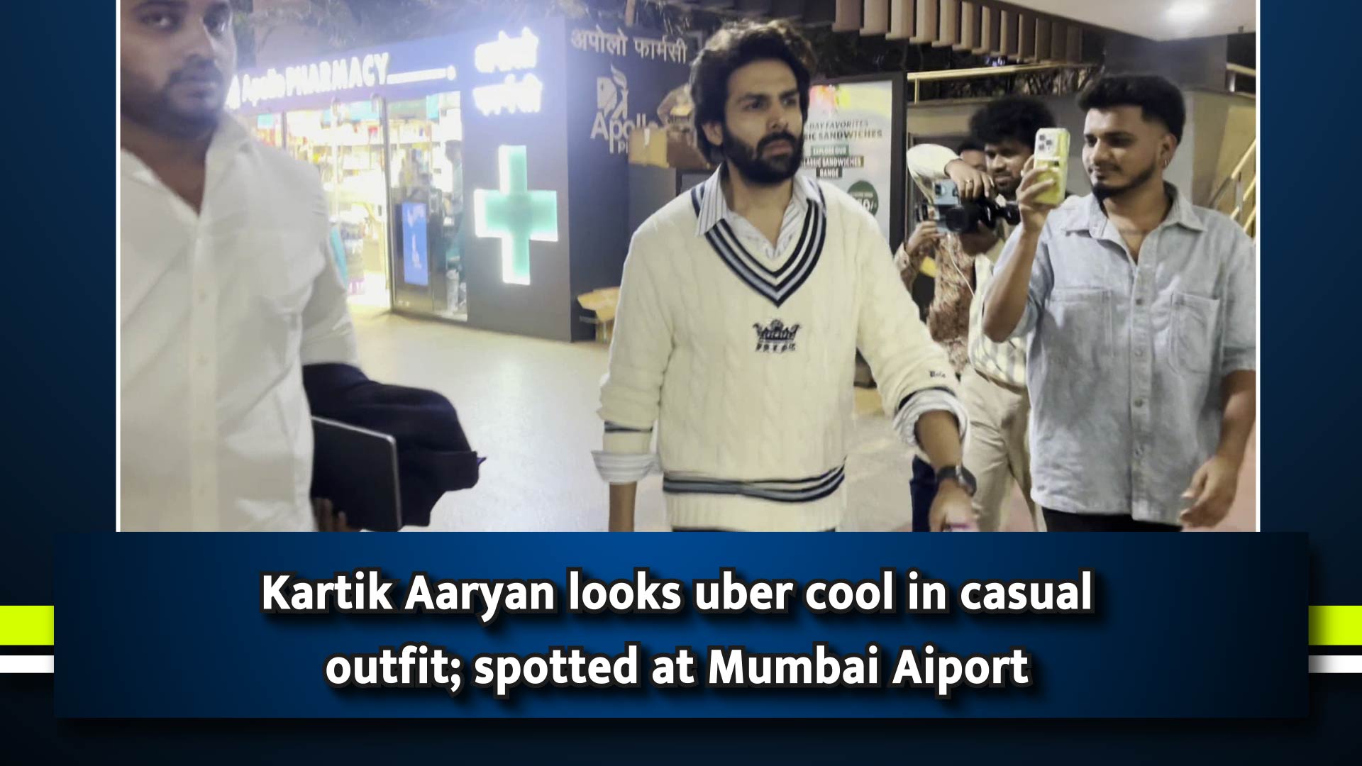 Kartik Aaryan looks uber cool in casual outfit; spotted at Mumbai Aiport