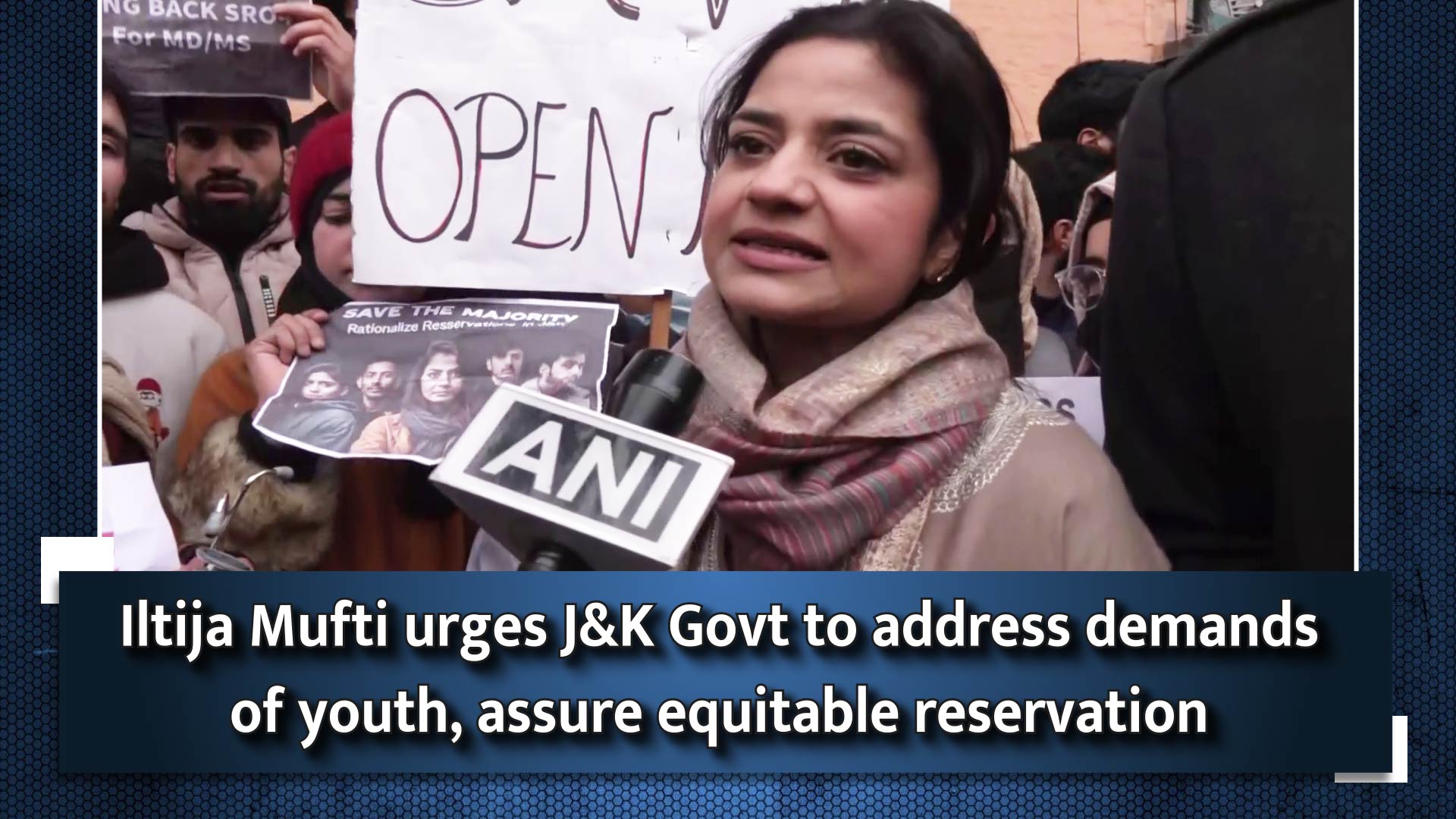 Iltija Mufti urges J&K Govt to address demands of youth, assure equitable reservation