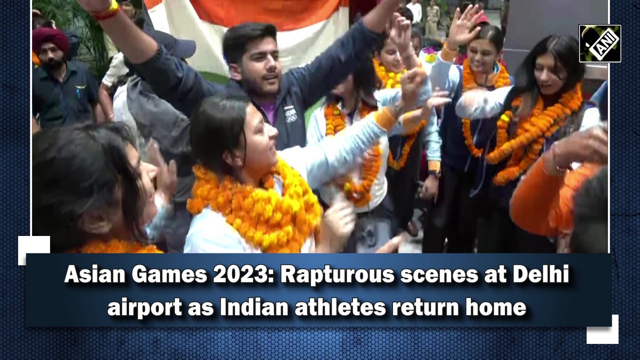 Asian Games 2023: Rapturous scenes at Delhi airport as Indian athletes return home