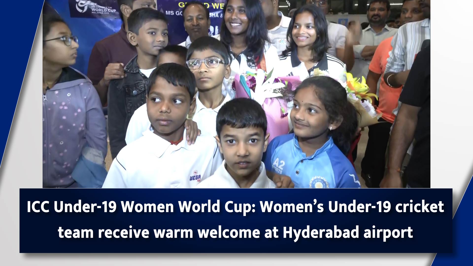 ICC Under-19 Women World Cup: Women`s Under-19 cricket team receive warm welcome at Hyderabad airport