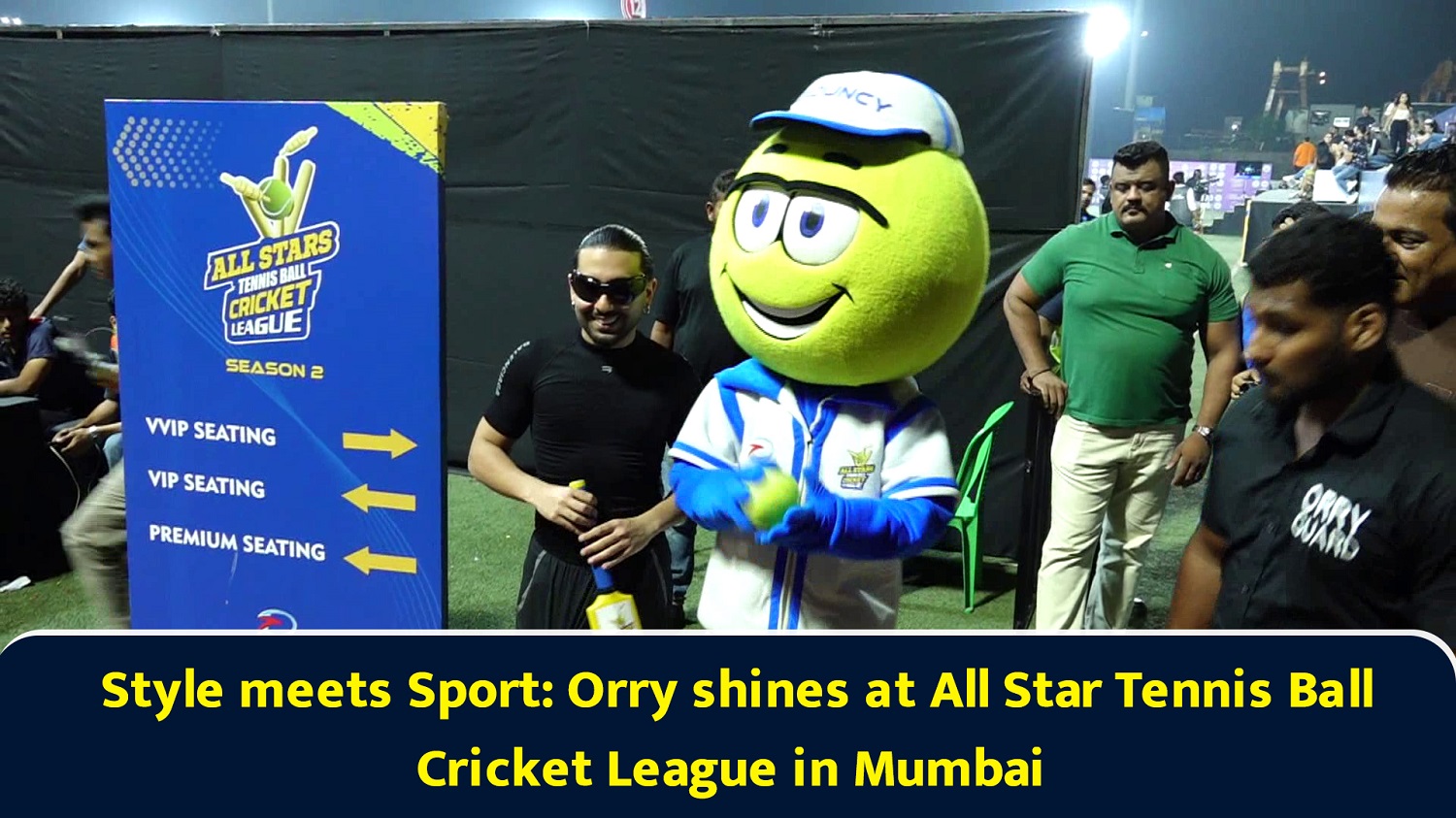 Style meets Sport: Orry shines at All Star Tennis Ball Cricket League in Mumbai