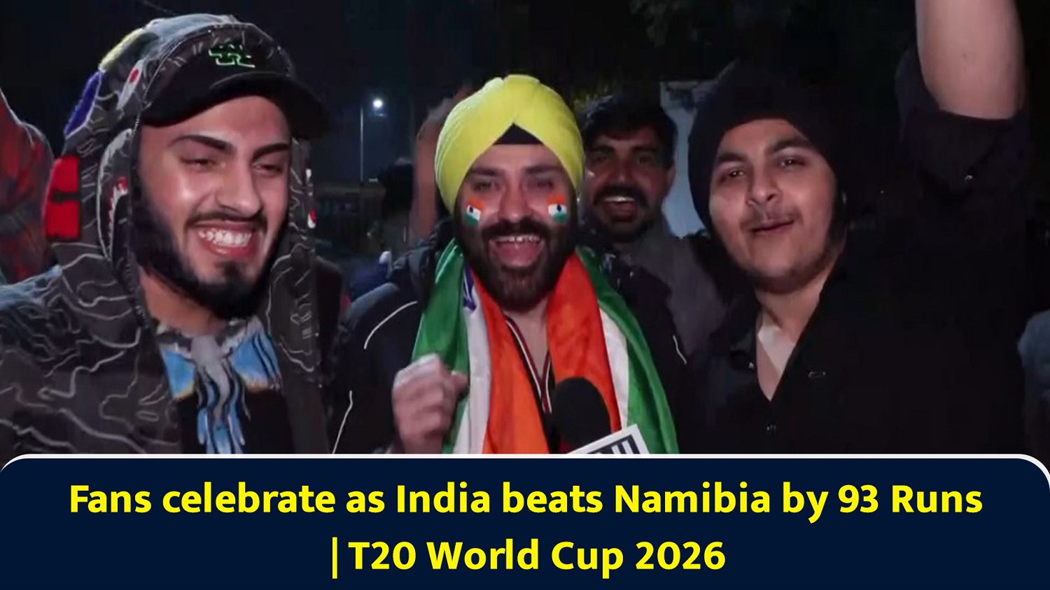 Fans celebrate as India beats Namibia by 93 Runs  T20 World Cup 2026