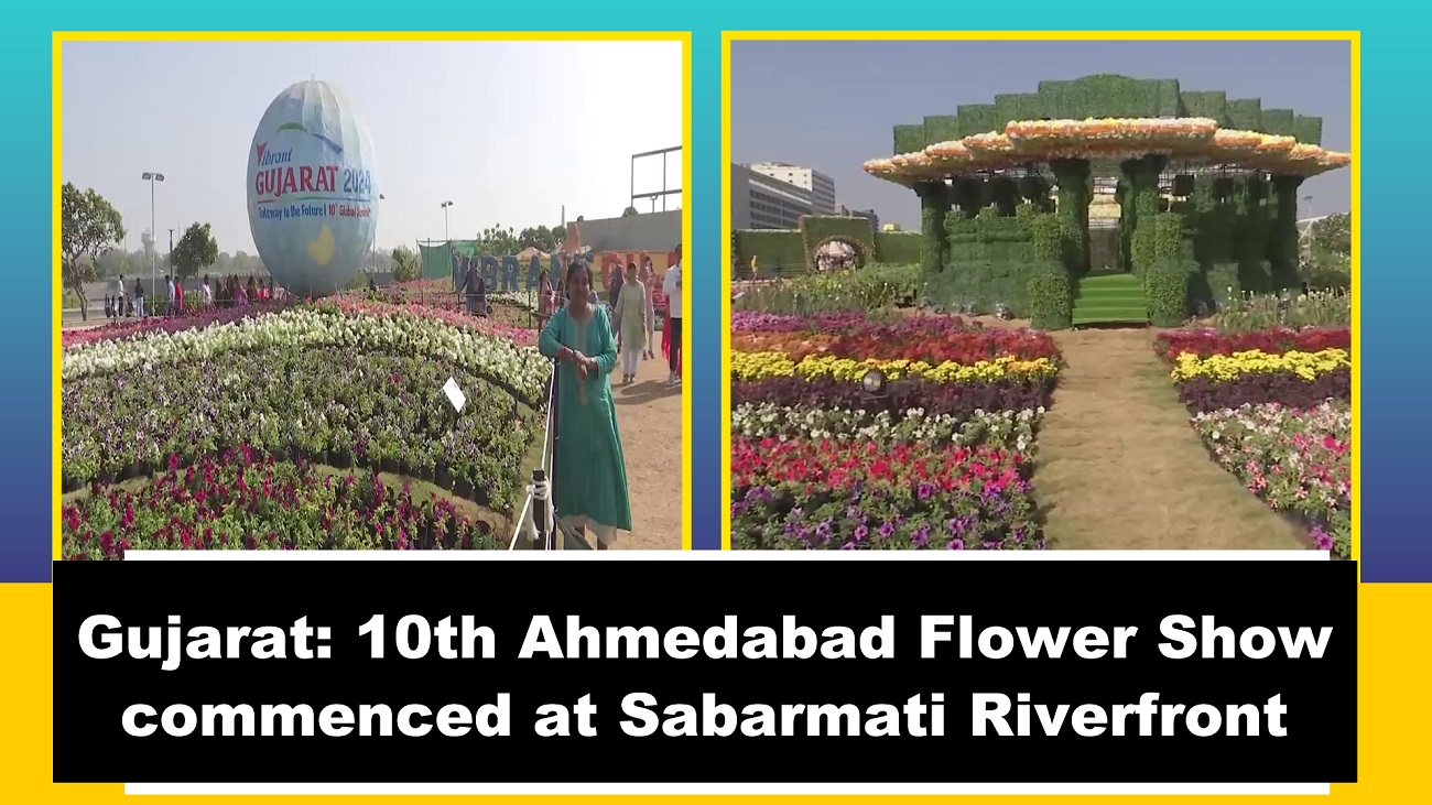 Gujarat: 10th Ahmedabad Flower Show commenced at Sabarmati Riverfront