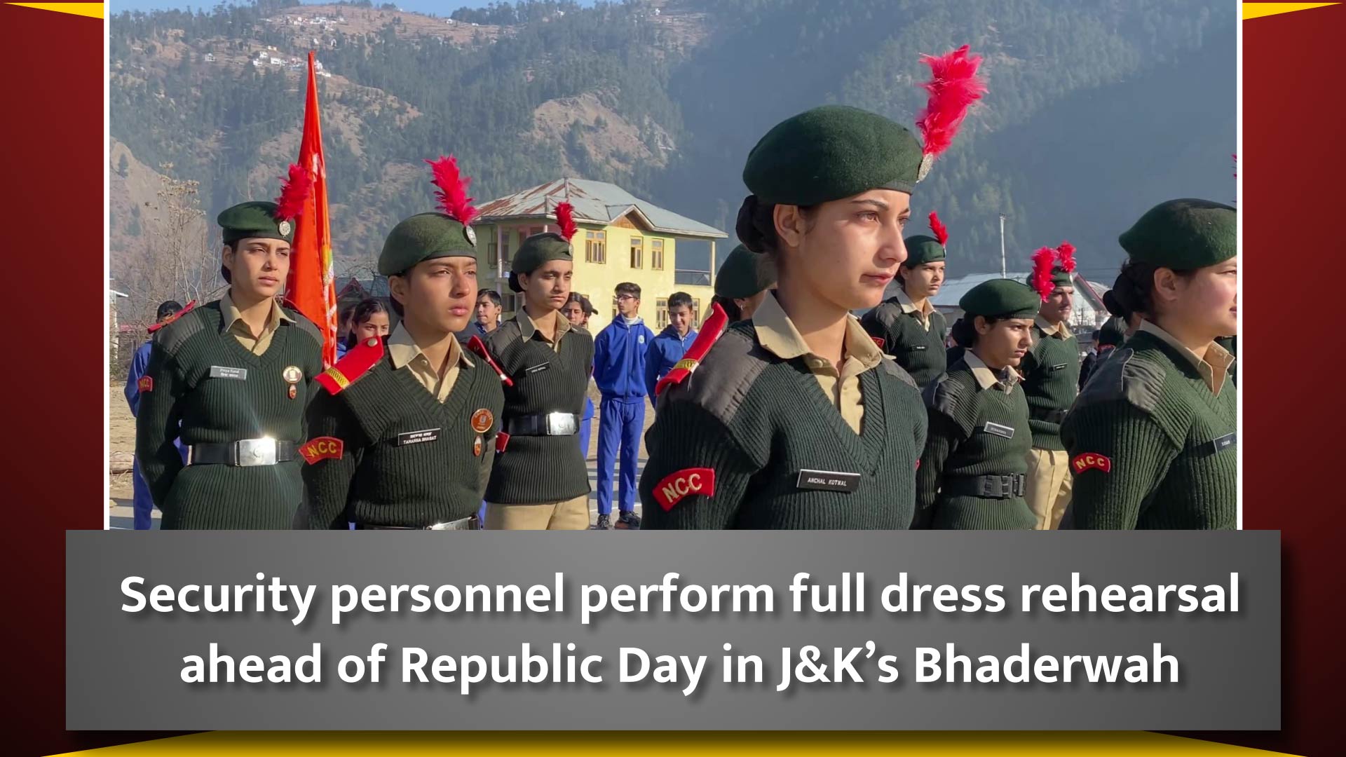 Security personnel perform full dress rehearsal ahead of Republic Day in J&Ks Bhaderwah