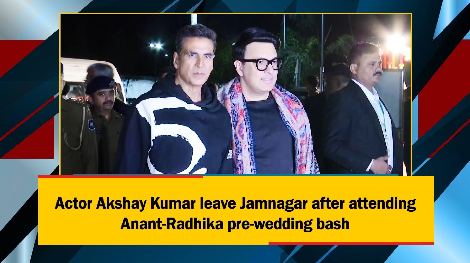 Actor Akshay Kumar leave Jamnagar after attending Anant-Radhika pre-wedding bash