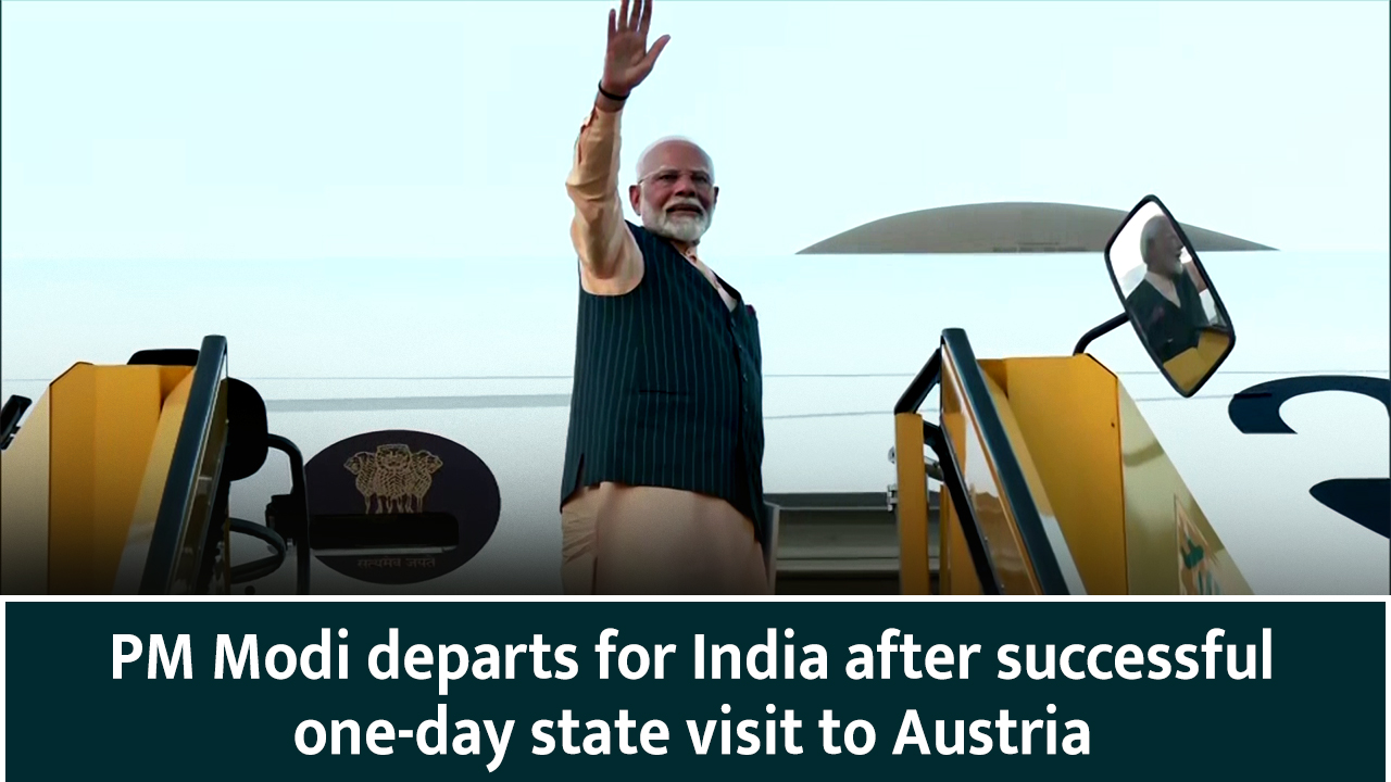 PM Narendra Modi departs for India after successful one-day state visit to Austria