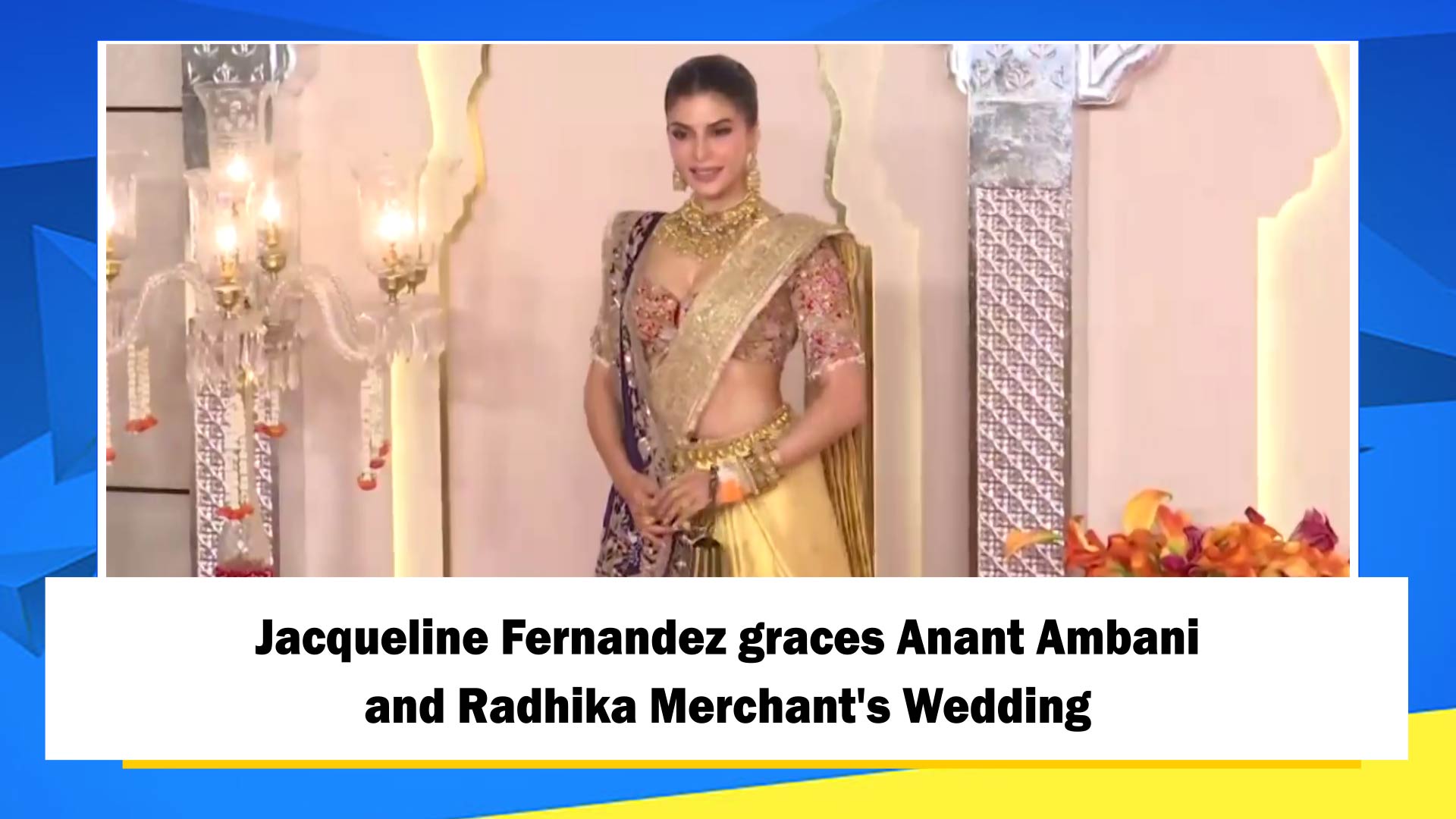 Jacqueline Fernandez graces Anant Ambani and Radhika Merchant`s Wedding