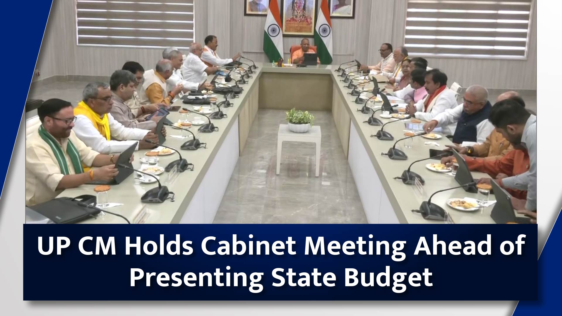 UP CM Holds Cabinet Meeting Ahead of Presenting State Budget