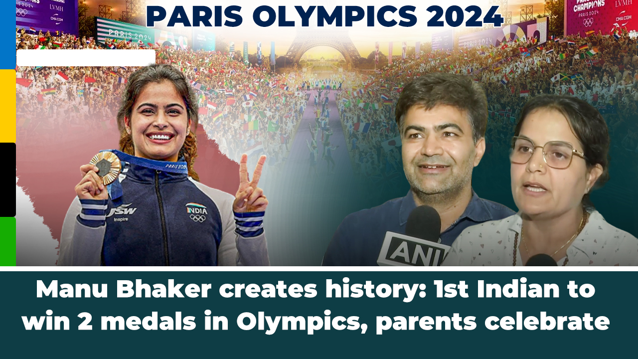 Manu Bhaker creates history: 1st Indian to win 2 medals in Olympics, parents celebrate