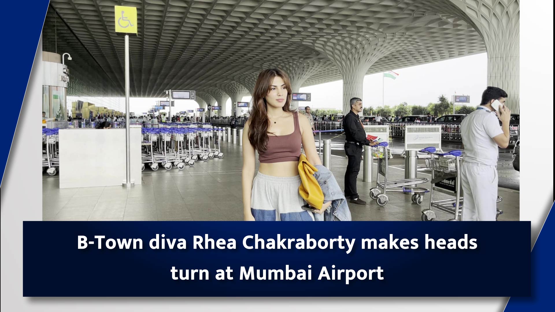 Raashi Khanna stuns in blue summer dress at Mumbai airport