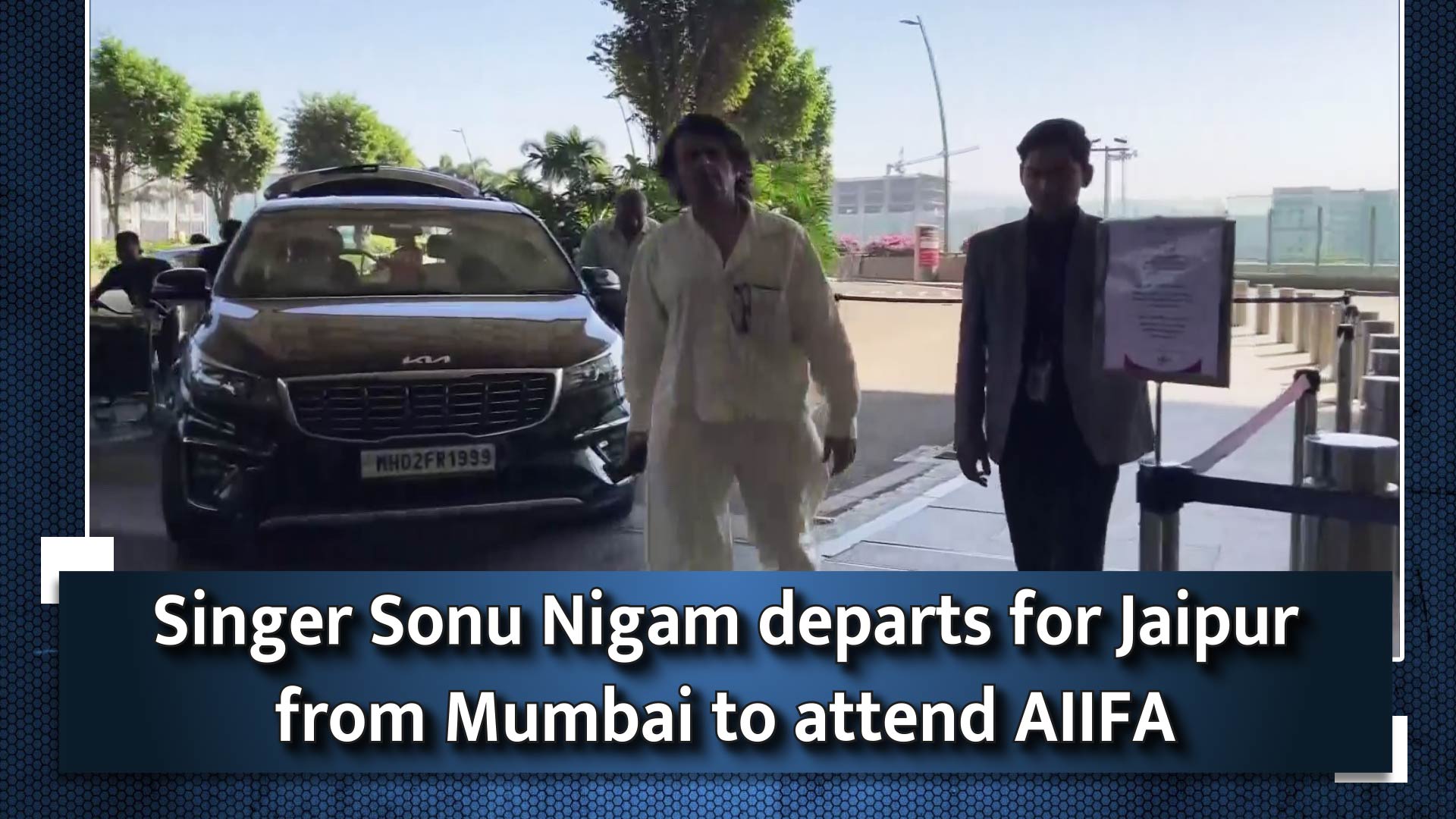 Singer Sonu Nigam departs for Jaipur from Mumbai to attend AIIFA 